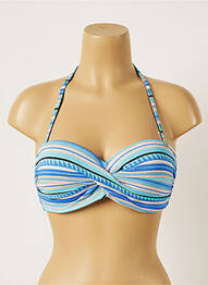 Sutien de costum de baie elasticitate top bentiță albastru BANANA MOON femme