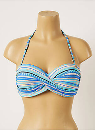 Sutien de costum de baie elasticitate top bentiță albastru BANANA MOON femme