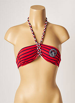 Sutien de costum de baie elasticitate top bentiță roșu BANANA MOON femeie