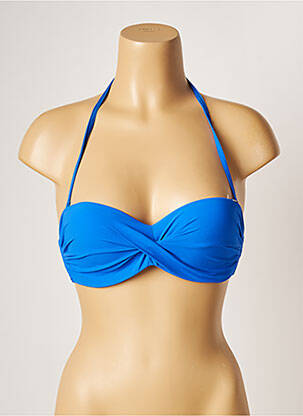 Sutien de costum de baie elasticitate sutien balconet cu decolteu înalt albastru BANANA MOON femeie
