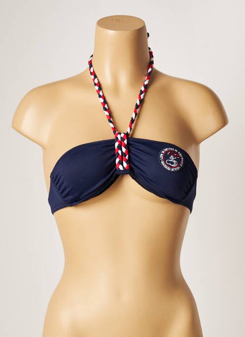 Sutien de costum de baie elasticitate top bentiță albastru BANANA MOON femme