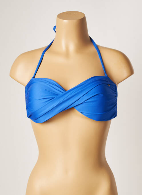 Sutien de costum de baie elasticitate top bentiță albastru BANANA MOON femme