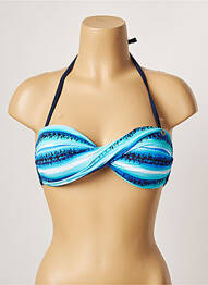 Sutien de costum de baie elasticitate top bentiță albastru BANANA MOON femme