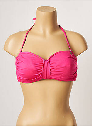 Sutien de costum de baie elasticitate sutien balconet cu decolteu înalt roz BANANA MOON femeie