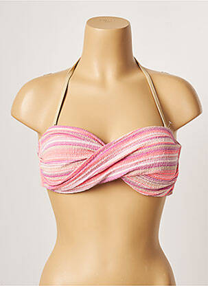 Sutien de costum de baie elasticitate sutien balconet cu decolteu înalt roz BANANA MOON femeie