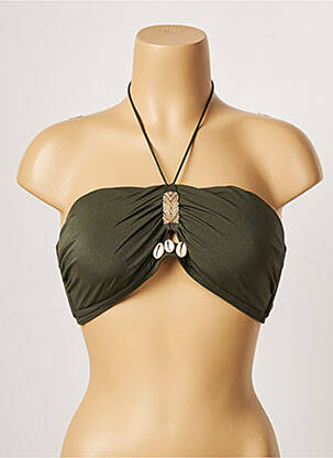 Sutien de costum de baie elasticitate sutien balconet cu decolteu înalt verde BANANA MOON femeie