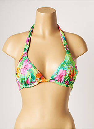 Sutien de costum de baie elasticitate sutien cupe întregi cu decolteu înalt verde BANANA MOON femeie