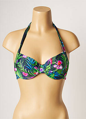 Sutien de costum de baie elasticitate sutien cupe întregi cu decolteu înalt verde BANANA MOON femeie