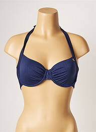 Sutien de costum de baie elasticitate sutien cupe întregi cu decolteu înalt albastru BANANA MOON femme