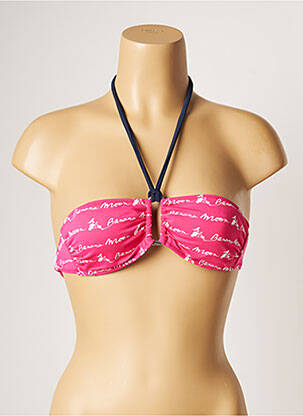 Sutien de costum de baie elasticitate top bentiță roz BANANA MOON femeie