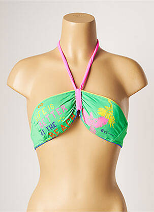 Sutien de costum de baie elasticitate top bentiță verde BANANA MOON femeie