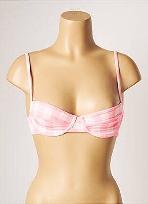 Sutien de costum de baie elasticitate sutien balconet cu decolteu înalt roz BANANA MOON femeie