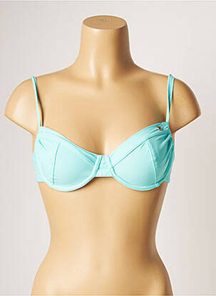 Sutien de costum de baie elasticitate sutien cupe întregi cu decolteu înalt albastru BANANA MOON femeie