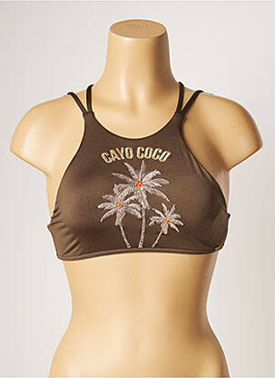 Sutien de costum de baie bretele elastice sutiene maro BANANA MOON femeie