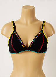 Sutien de costum de baie închidere cu legături de legat top sutien modelat negru BANANA MOON femme