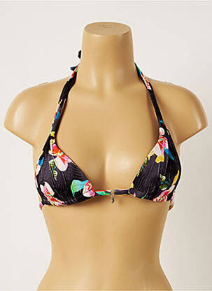 Sutien de costum de baie închidere cu legături de legat top sutien push-up negru BANANA MOON femeie