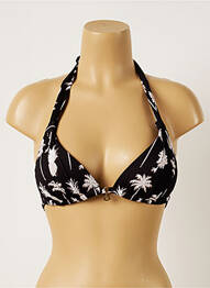 Sutien de costum de baie închidere cu legături de legat top sutien push-up negru BANANA MOON femme