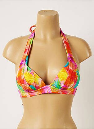 Sutien de costum de baie închidere cu legături de legat top sutien push-up portocalie BANANA MOON femeie