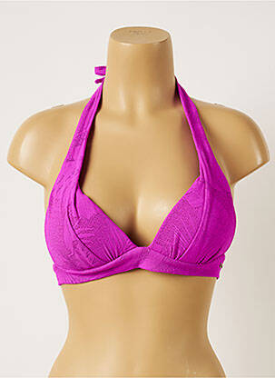 Sutien de costum de baie închidere cu legături de legat top sutien push-up violet BANANA MOON femeie
