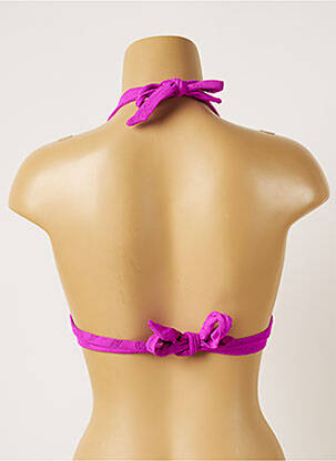 Sutien de costum de baie închidere cu legături de legat top sutien push-up violet BANANA MOON femeie