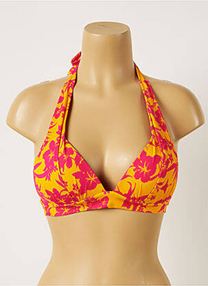 Sutien de costum de baie închidere cu legături de legat top sutien push-up portocalie BANANA MOON femeie