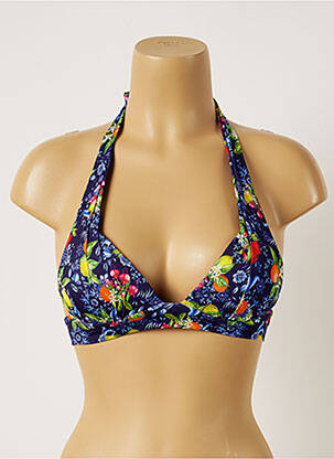 Sutien de costum de baie închidere cu legături de legat top sutien push-up albastru BANANA MOON femeie