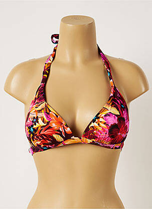 Sutien de costum de baie închidere cu legături de legat top sutien push-up roz BANANA MOON femeie