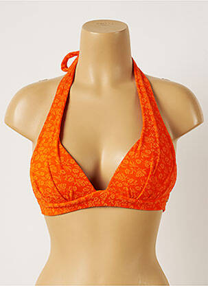 Sutien de costum de baie închidere cu legături de legat top sutien push-up portocalie BANANA MOON femeie