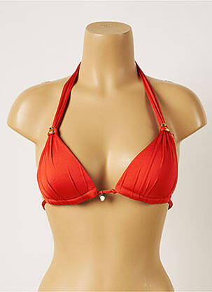 Sutien de costum de baie închidere cu legături de legat top sutien push-up portocaliu BANANA MOON femeie