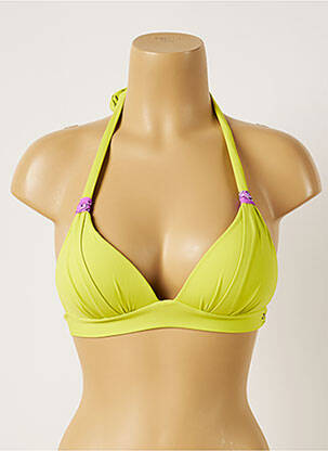 Sutien de costum de baie închidere cu legături de legat top sutien push-up verde BANANA MOON femeie