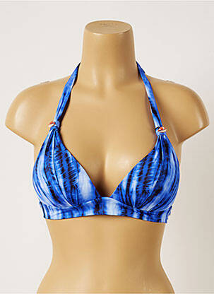 Sutien de costum de baie închidere cu legături de legat top sutien push-up albastru BANANA MOON femeie