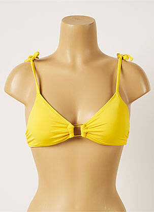 Sutien de costum de baie închidere cu legături de legat top sutien modelat galben BANANA MOON femeie