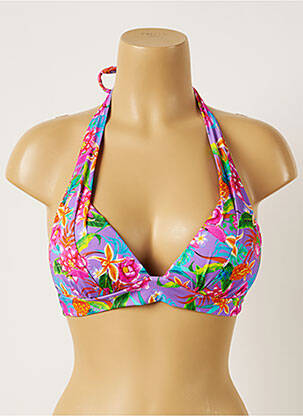 Sutien de costum de baie închidere cu legături de legat top sutien push-up violet BANANA MOON femeie