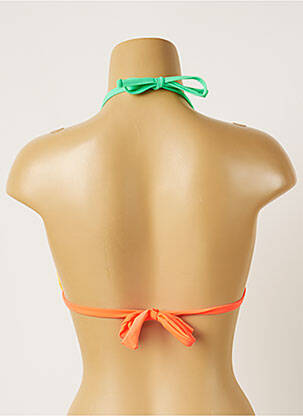 Sutien de costum de baie elasticitate top triunghiuri portocalie BANANA MOON femeie