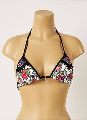 Sutien de costum de baie elasticitate top triunghiuri alb BANANA MOON femeie