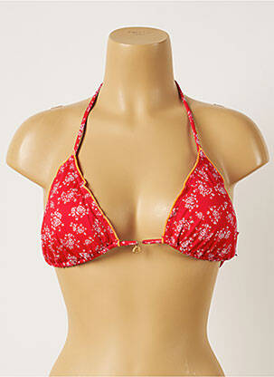 Sutien de costum de baie elasticitate top triunghiuri roșu BANANA MOON femeie