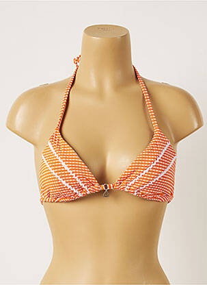 Sutien de costum de baie elasticitate top triunghiuri portocalie BANANA MOON femeie