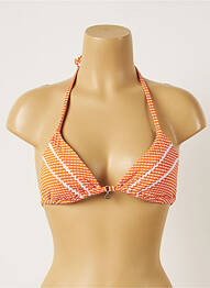 Sutien de costum de baie elasticitate top triunghiuri portocaliu BANANA MOON femeie