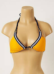 Sutien de costum de baie elasticitate top triunghiuri galben BANANA MOON femme