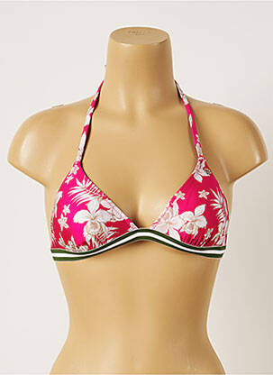 Sutien de costum de baie elasticitate top triunghiuri roz BANANA MOON femeie