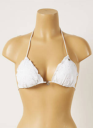 Sutien de costum de baie elasticitate top triunghiuri alb BANANA MOON femeie