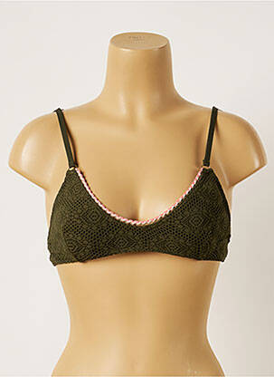 Sutien de costum de baie elasticitate top triunghiuri verde BANANA MOON femeie