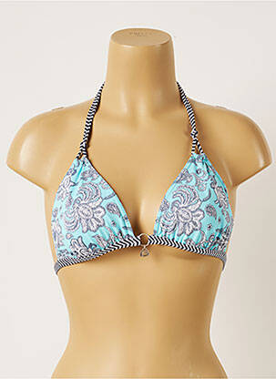Sutien de costum de baie elasticitate top triunghiuri albastru BANANA MOON femeie