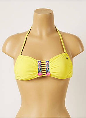 Sutien de costum de baie elasticitate sutien cu susținere înaltă și burete detașabil galben BANANA MOON femeie