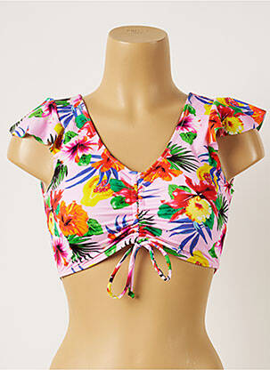 Sutien de costum de baie închidere cu legături de legat roz BANANA MOON femme