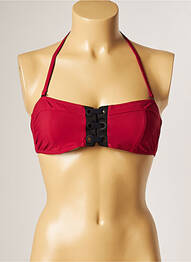 Sutien de costum de baie elasticitate top bentiță roșu BANANA MOON femme