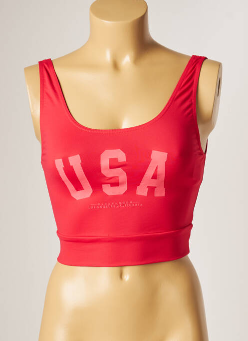 Top de baie roșu BANANA MOON femeie