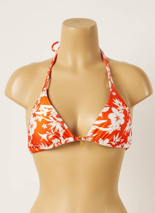 Sutien de costum de baie închidere cu legături de legat top sutien modelat portocaliu BANANA MOON femme