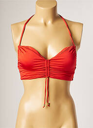 Sutien de costum de baie elasticitate sutien balconet cu decolteu înalt portocaliu BANANA MOON femme