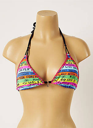 Sutien de costum de baie elasticitate top triunghiuri albastru BANANA MOON femeie